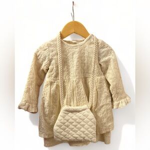 CONSILIO BABY EYELET Dress & Purse SET